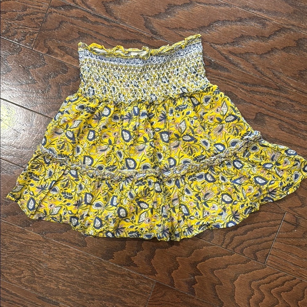 Jennifer & Grace smocked waist paisley mini skirt, small - Picture 3 of 10